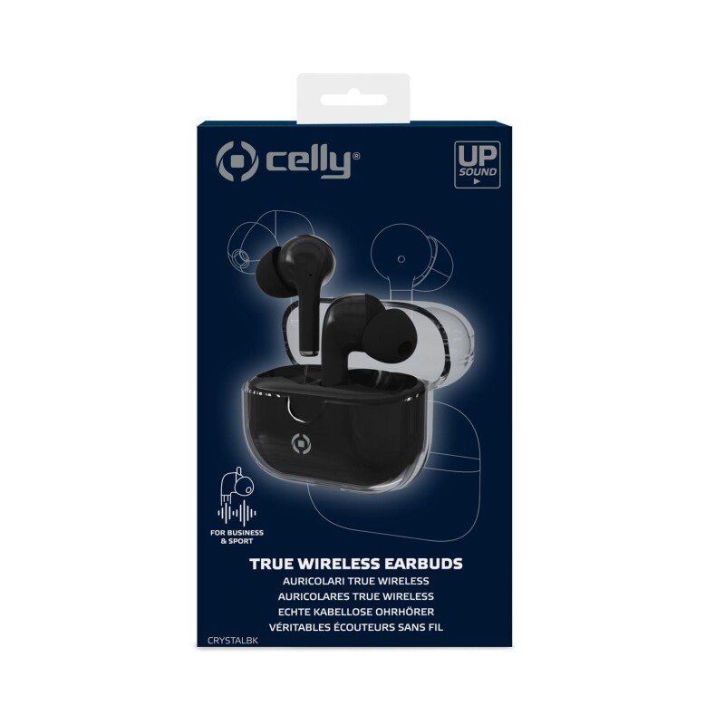 Celly CLEAR -True Wireless ασύρματα ακουστικά - Μαύρα